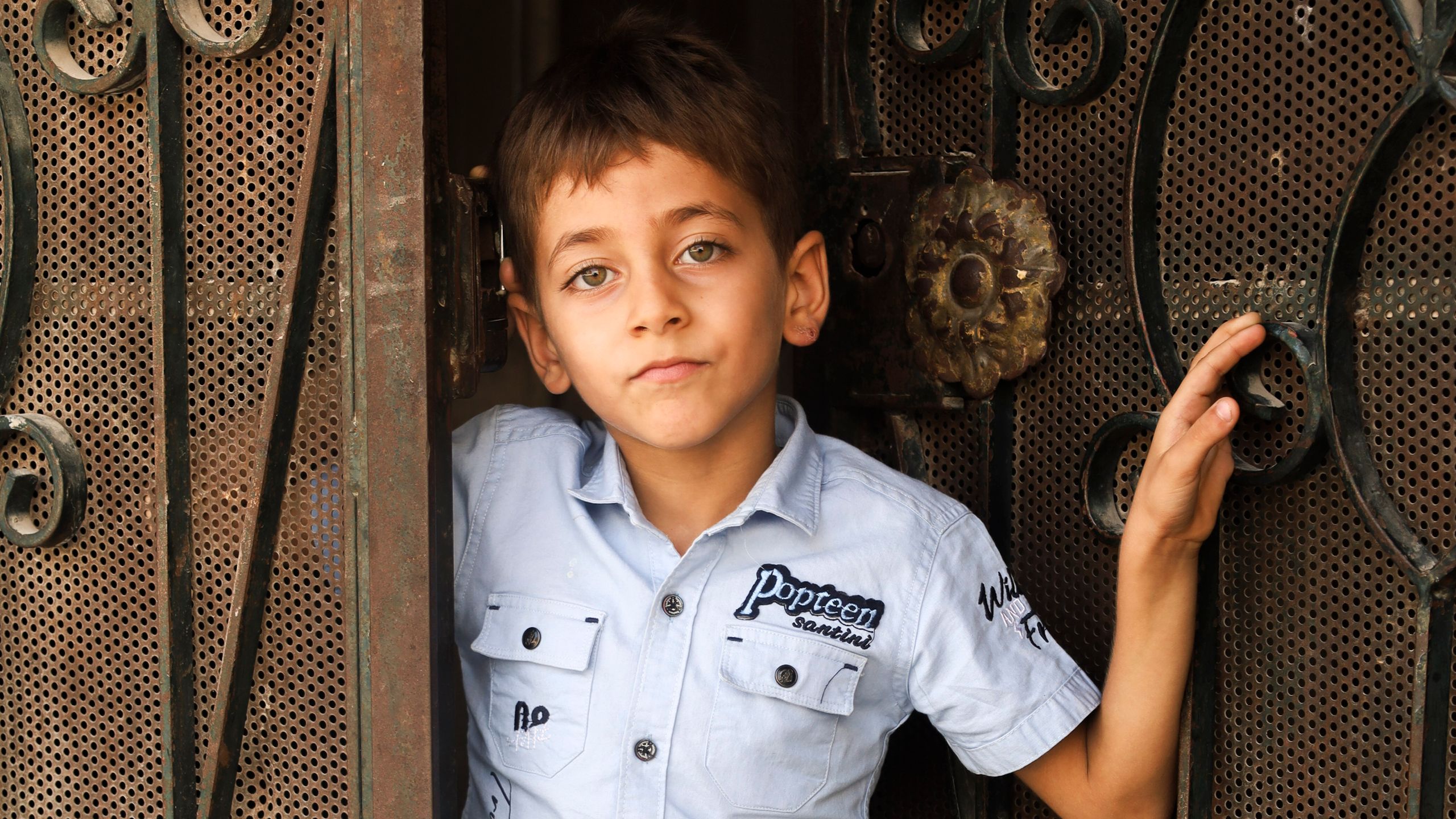 Boy in doorway