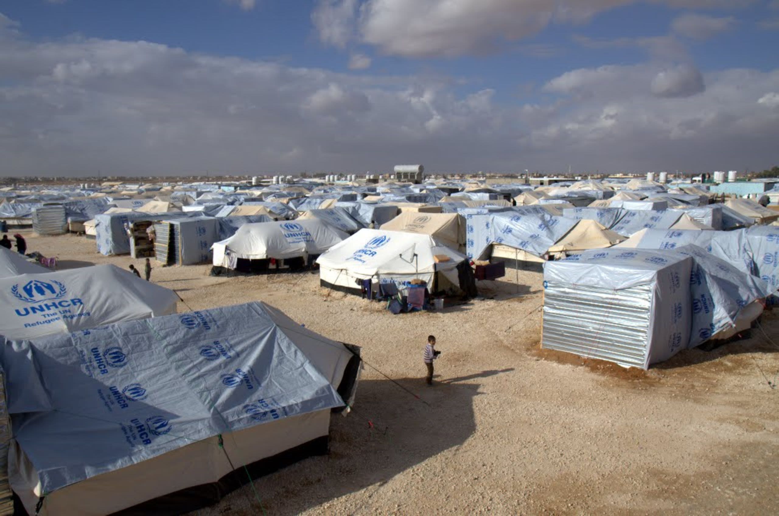 Tents in a camp.